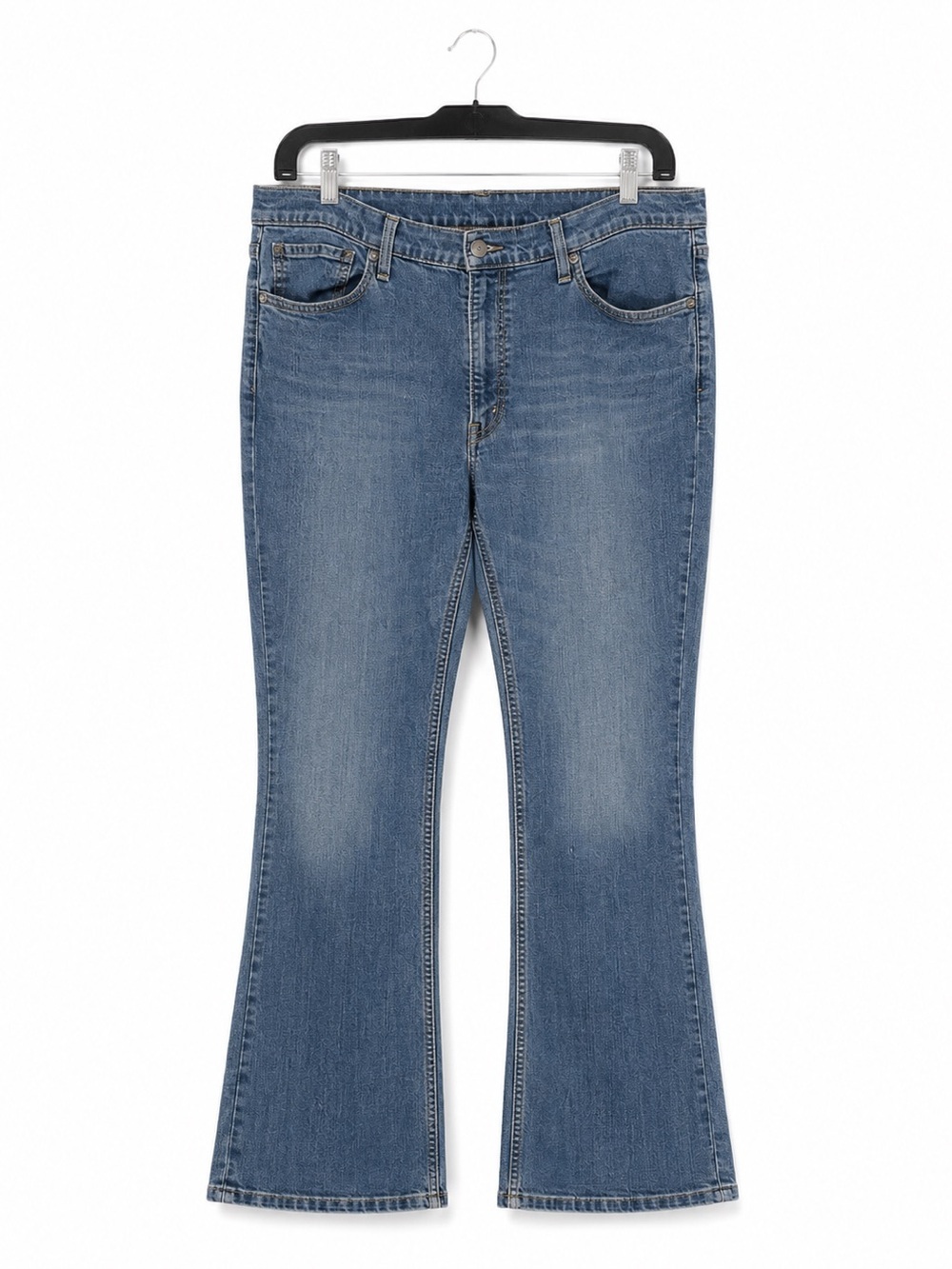 Levi’s 514 Straight Fit Jeans Medium Wash Slight Flare W40 L30 - Picture 2 of 12
